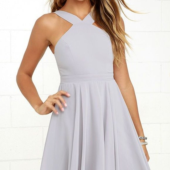 Lulus Dresses & Skirts - Lulus - Gray Forevermore Skater Dress NEW